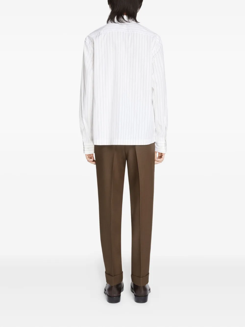 DRIES VAN NOTEN Overhemd met krijtstreep Wit