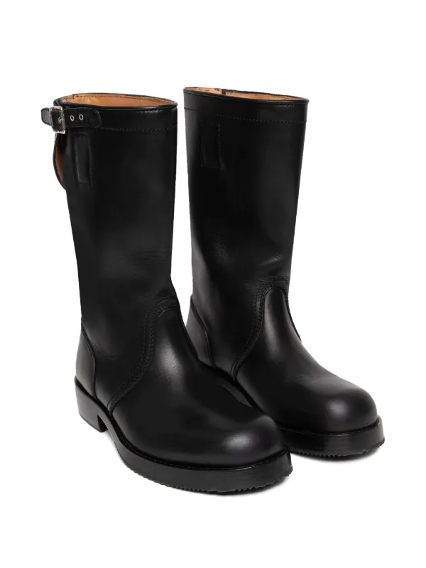 DRIES VAN NOTEN バックル レザーブーツ | ブラック | FARFETCH JP