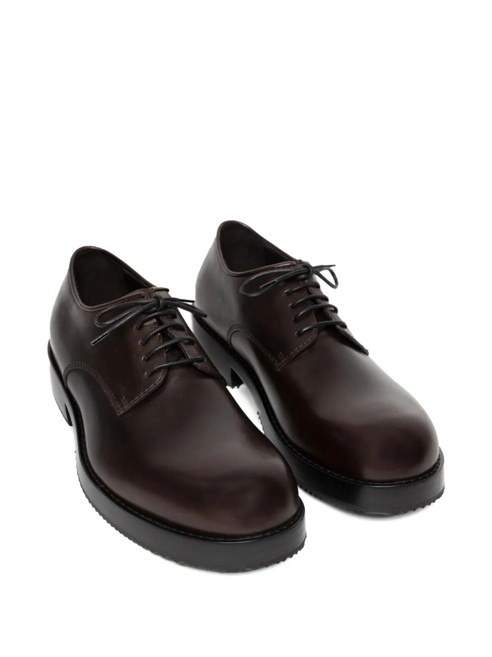 DRIES VAN NOTEN leather lace-up derby shoes Brown