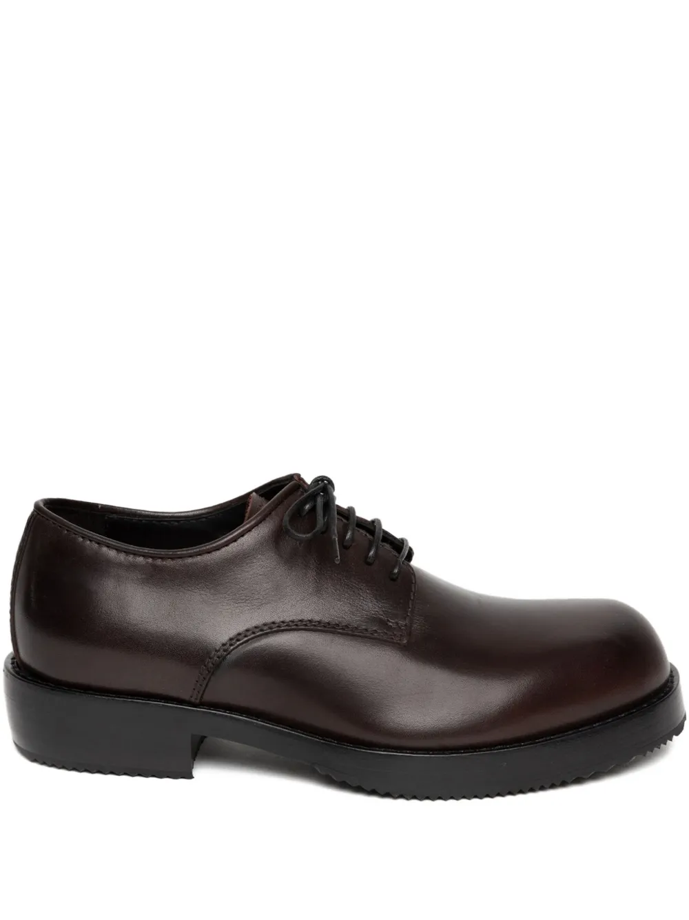 DRIES VAN NOTEN leather lace-up derby shoes Brown