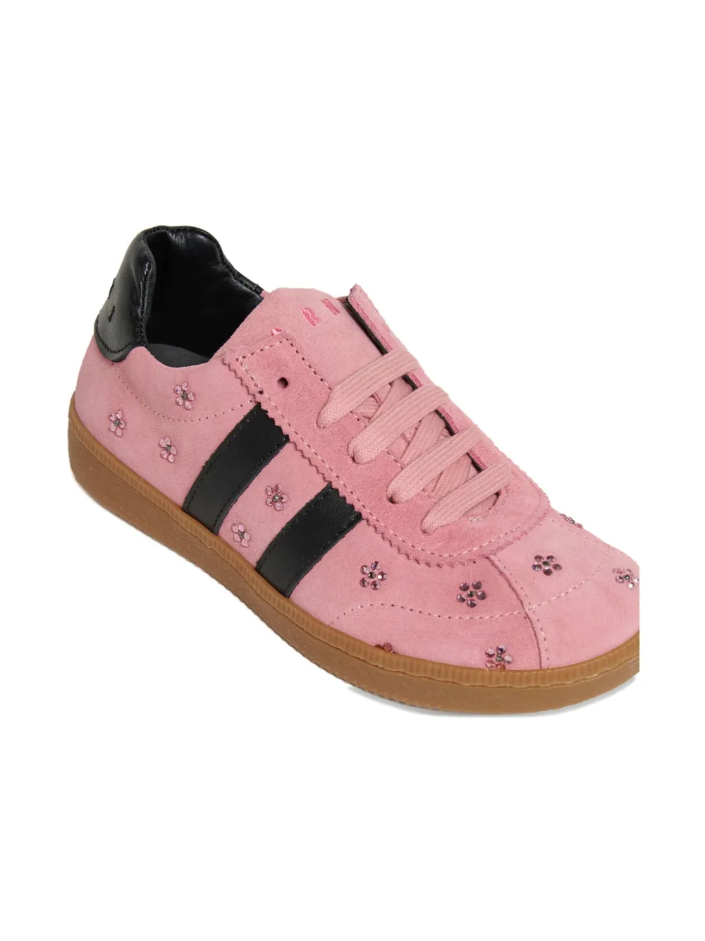 Marni Kids flower-embellished sneakers Pink