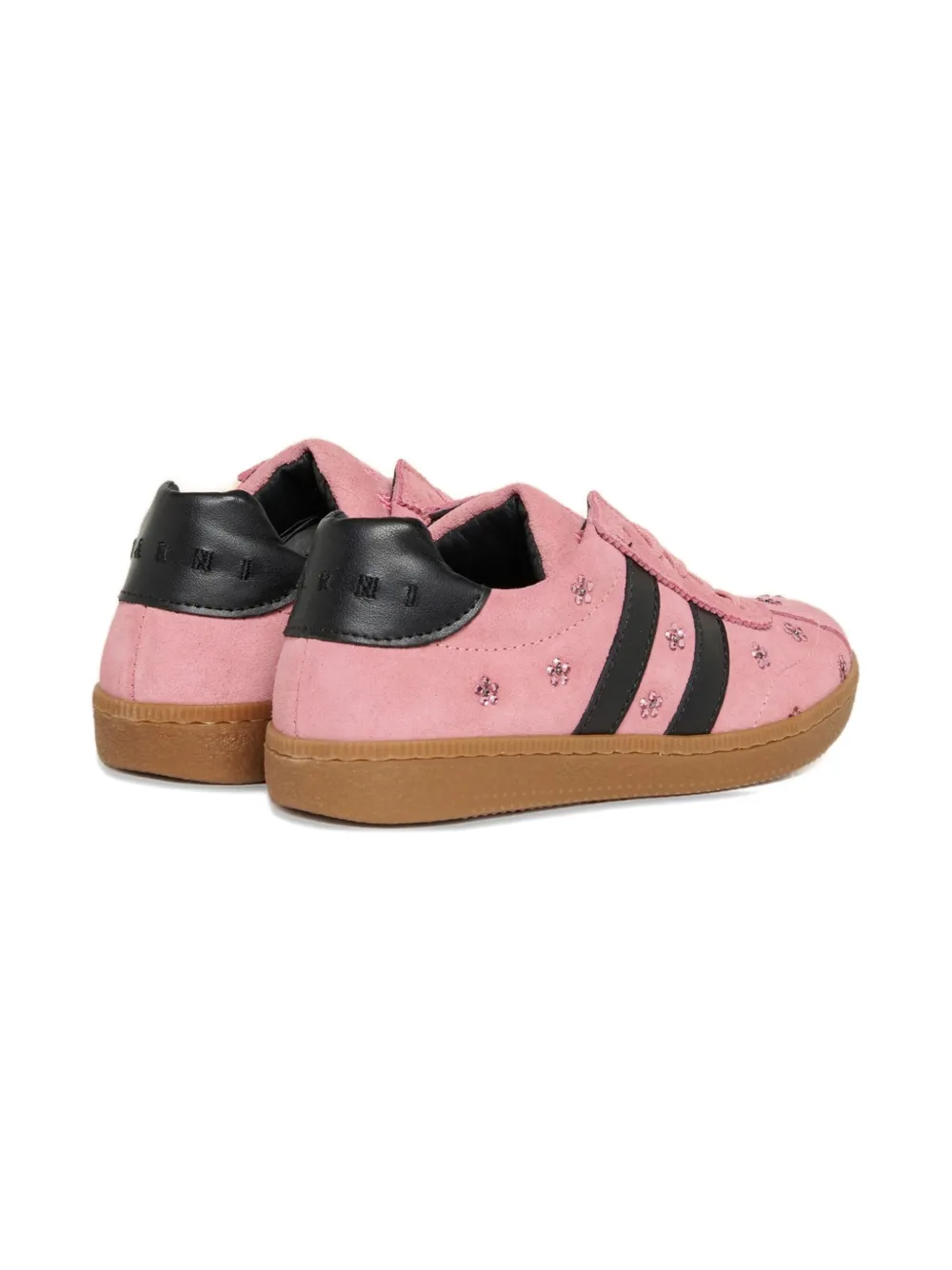 Marni Kids flower-embellished sneakers Pink