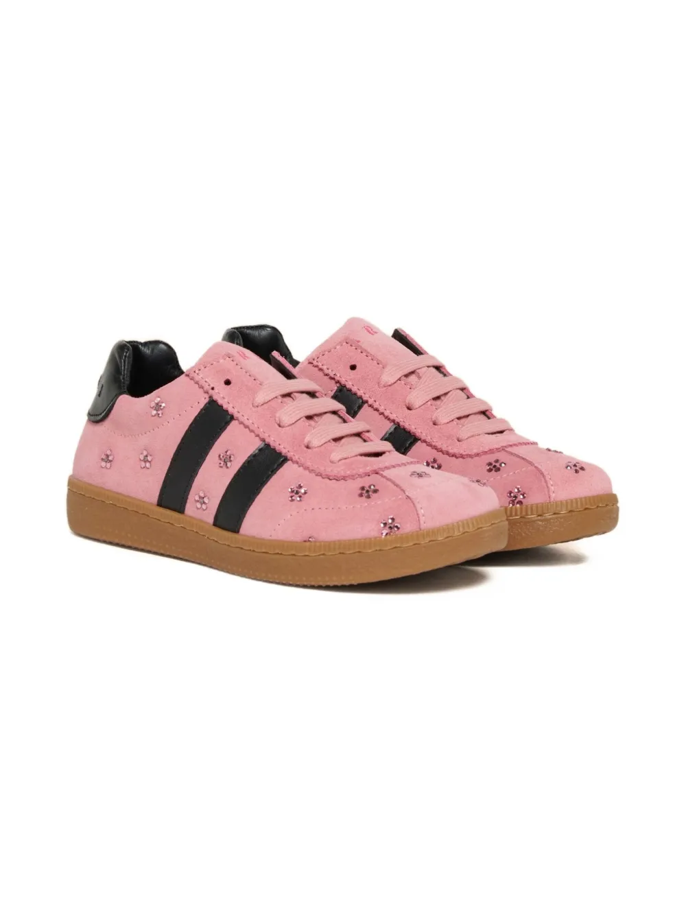 Marni Kids flower-embellished sneakers - Roze