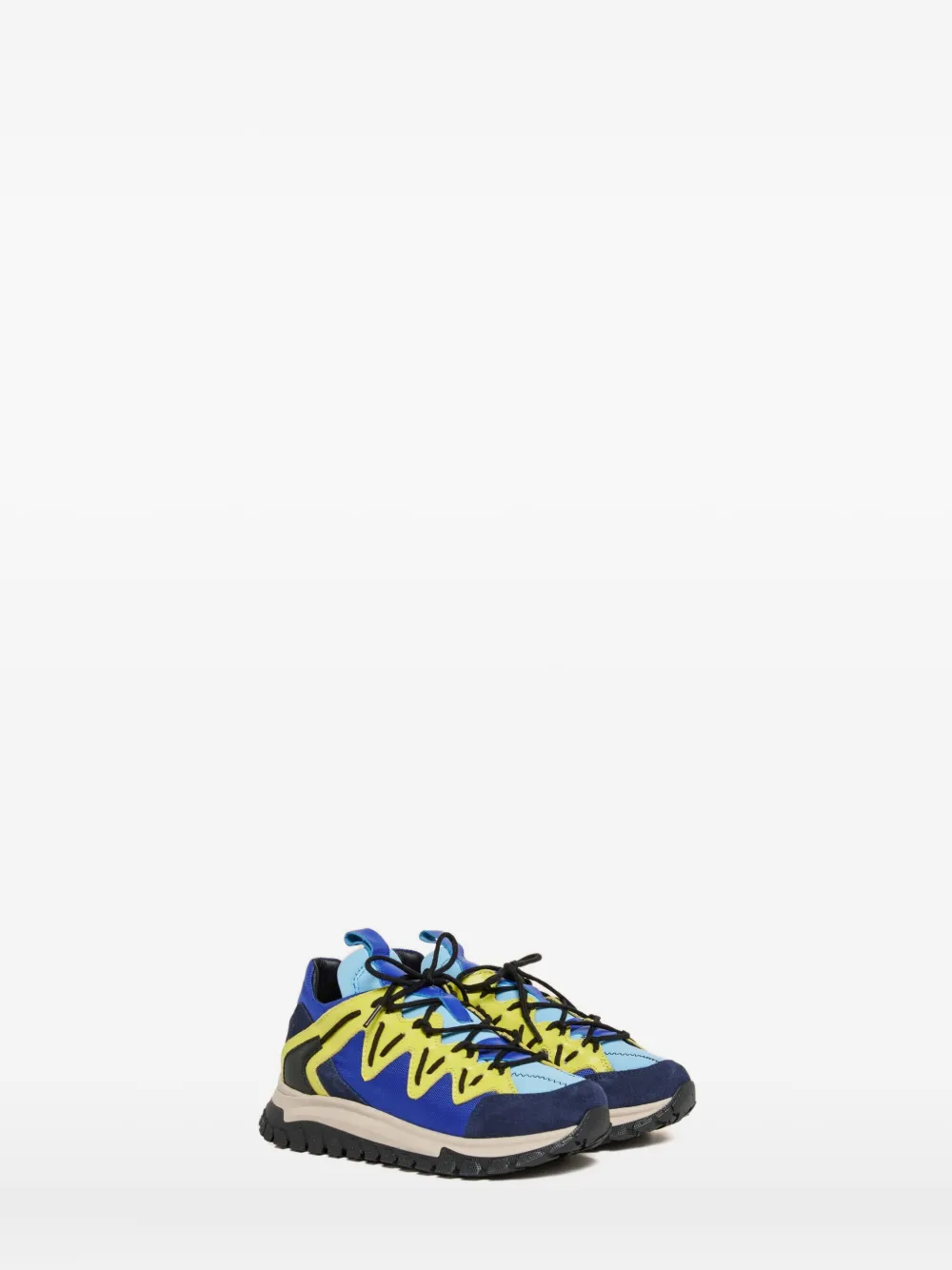 Marni Kids panelled lace-up sneakers - Blauw