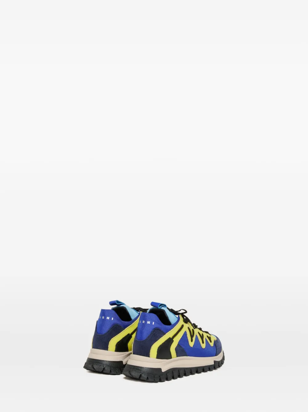 Marni Kids panelled lace-up sneakers Blue