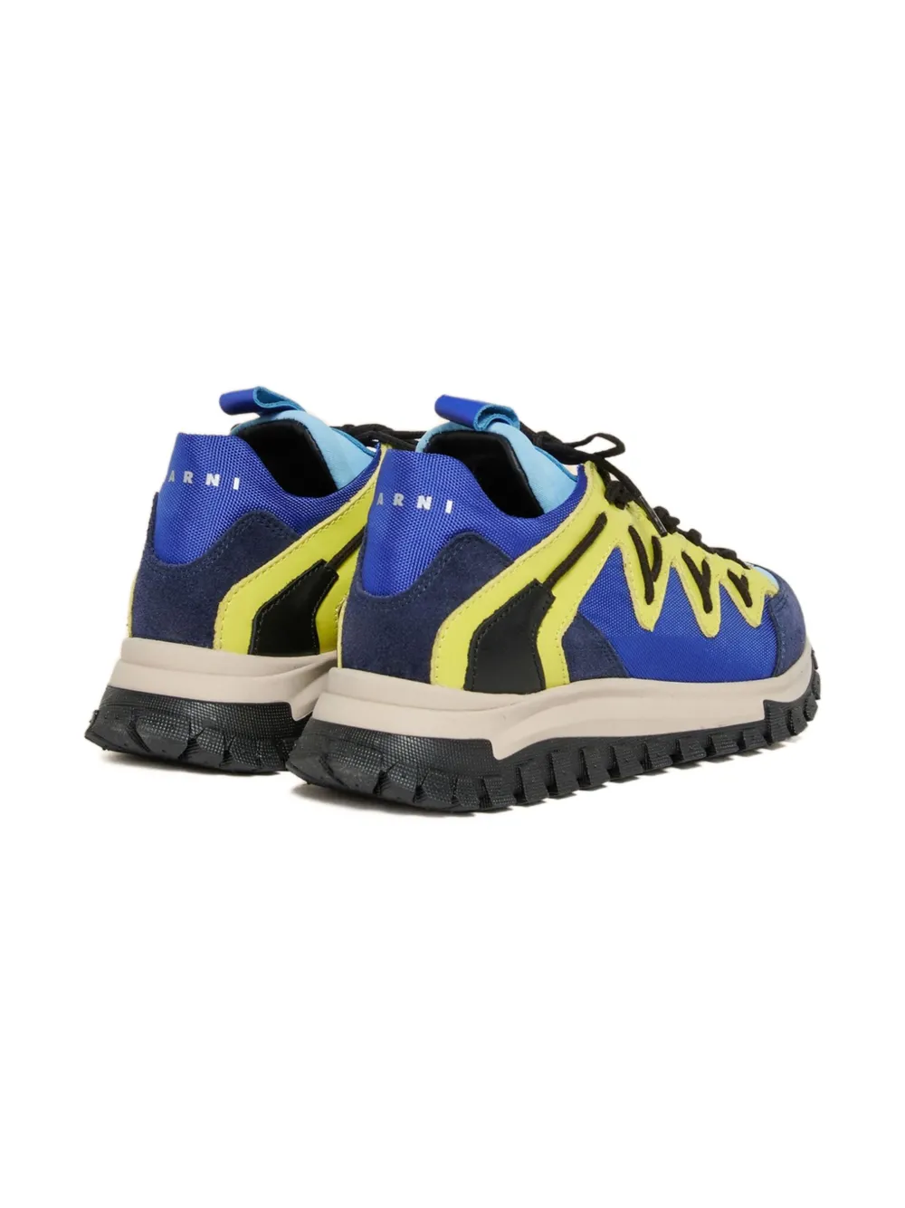 Marni Kids panelled lace-up sneakers Blue