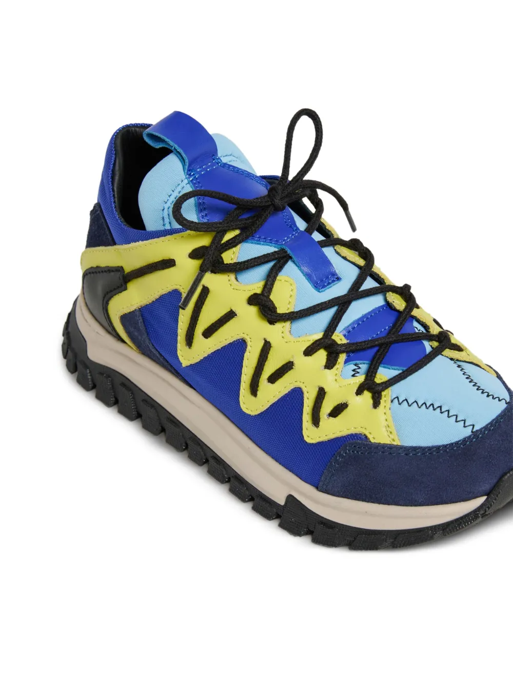 Marni Kids panelled lace-up sneakers Blue