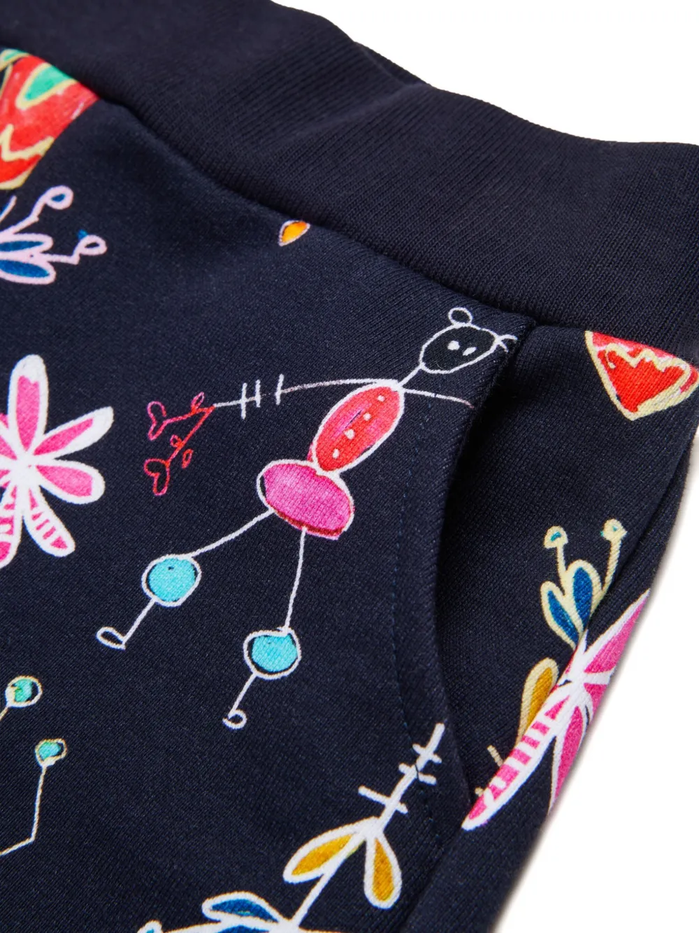 Marni Kids Broek met bloemenprint Blauw
