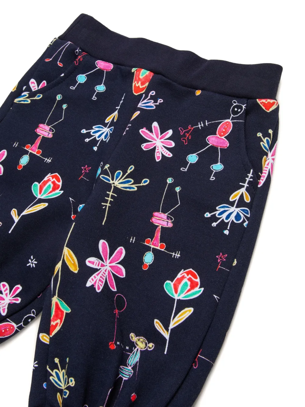 Marni Kids Broek met bloemenprint Blauw