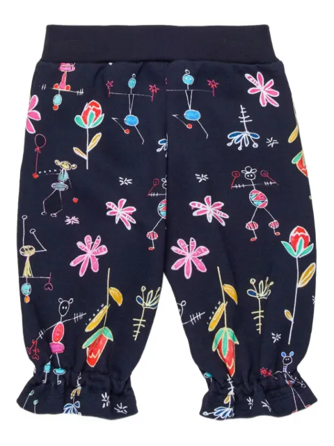 Marni Kids floral-print ruffled trousers