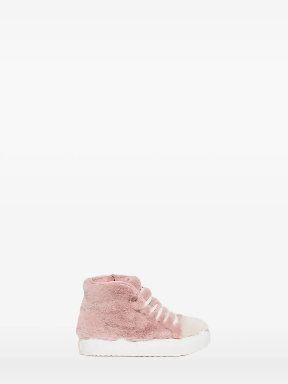 Marni Faux-fur High-top Sneakers In Multi