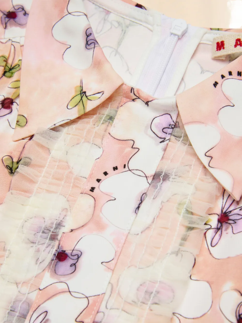 Marni Kids Shirt met bloemenprint Roze