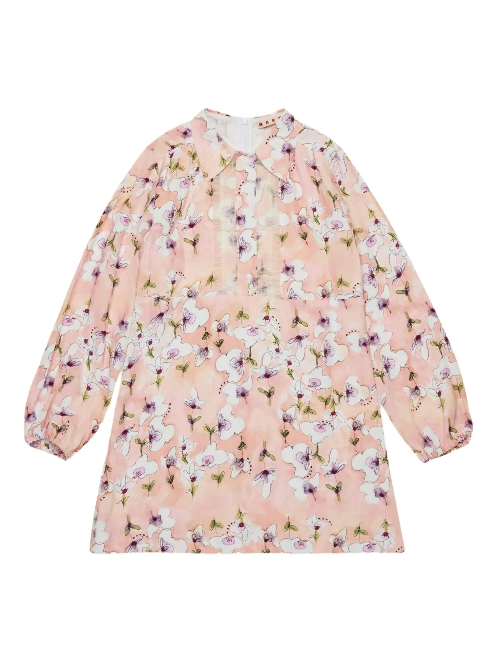 Marni Kids Shirt met bloe print Roze