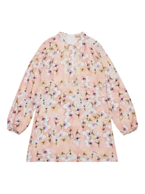 Marni Kids floral-print ruffled dress