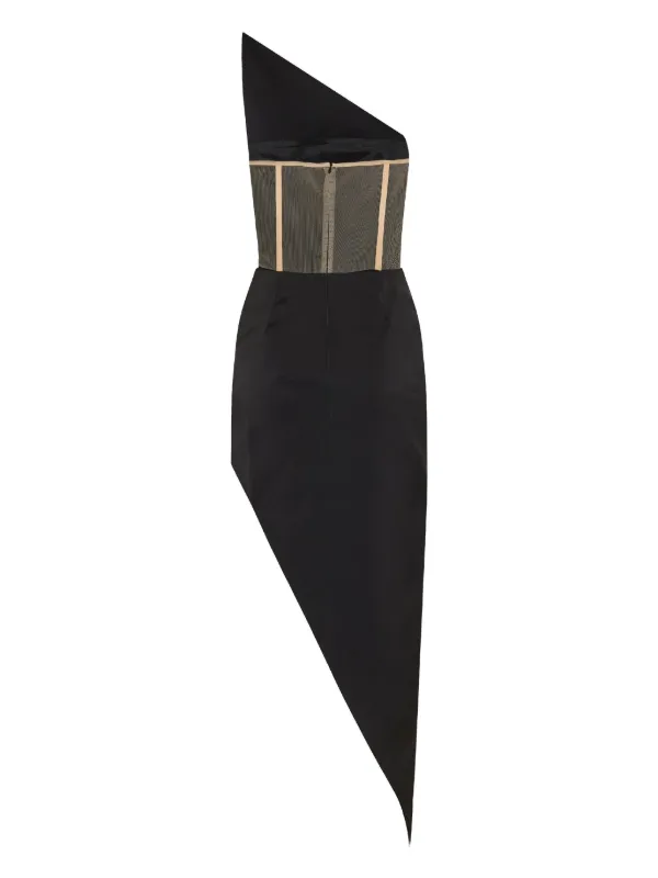 david koma asymmetric dress ASYMMETRIC CUT STRAPLESS GOWN  David Koma