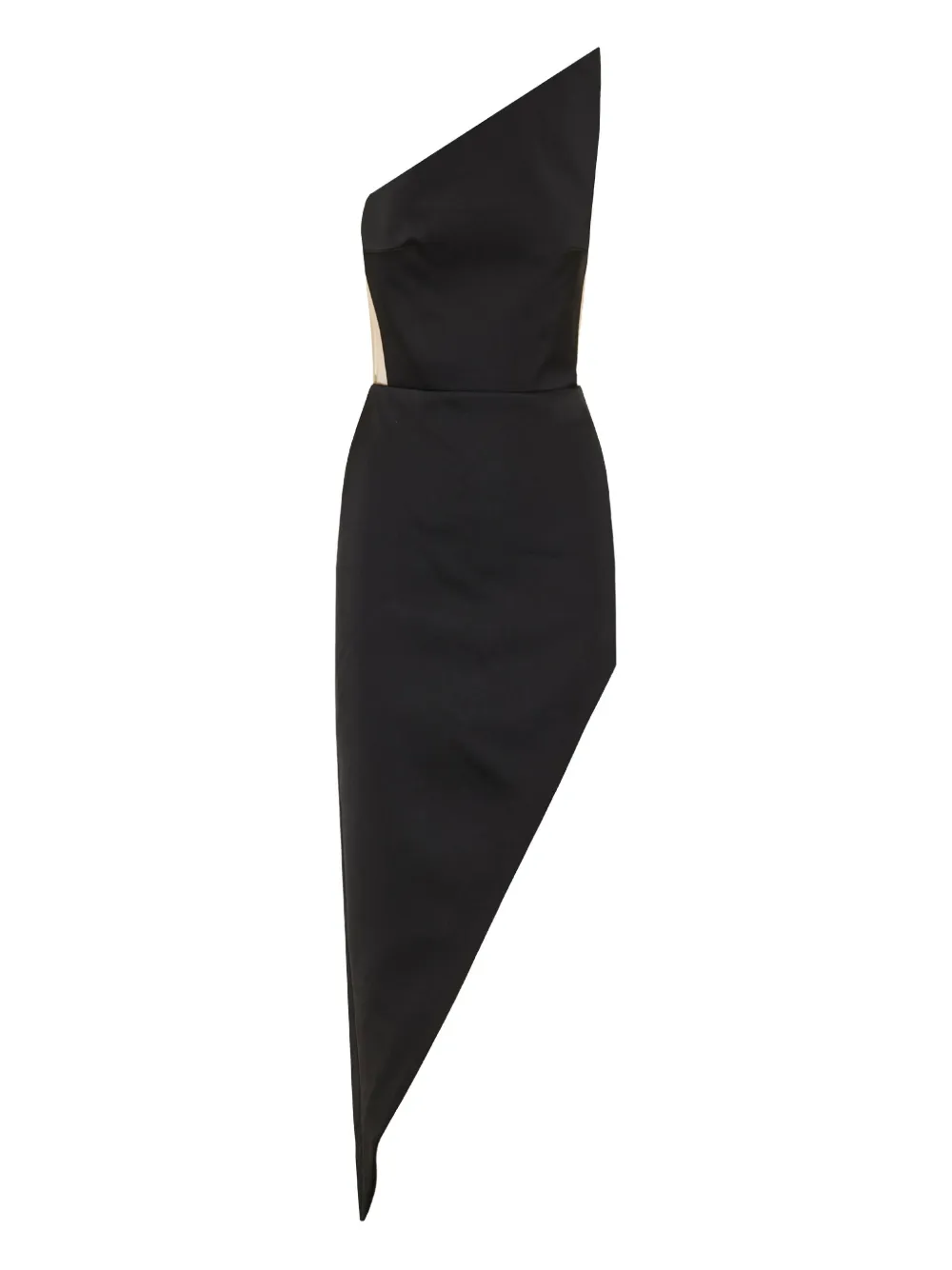 David Koma asymmetric one-shoulder dress - ブラック David Koma asymmetric one-shoulder dress - ブラック