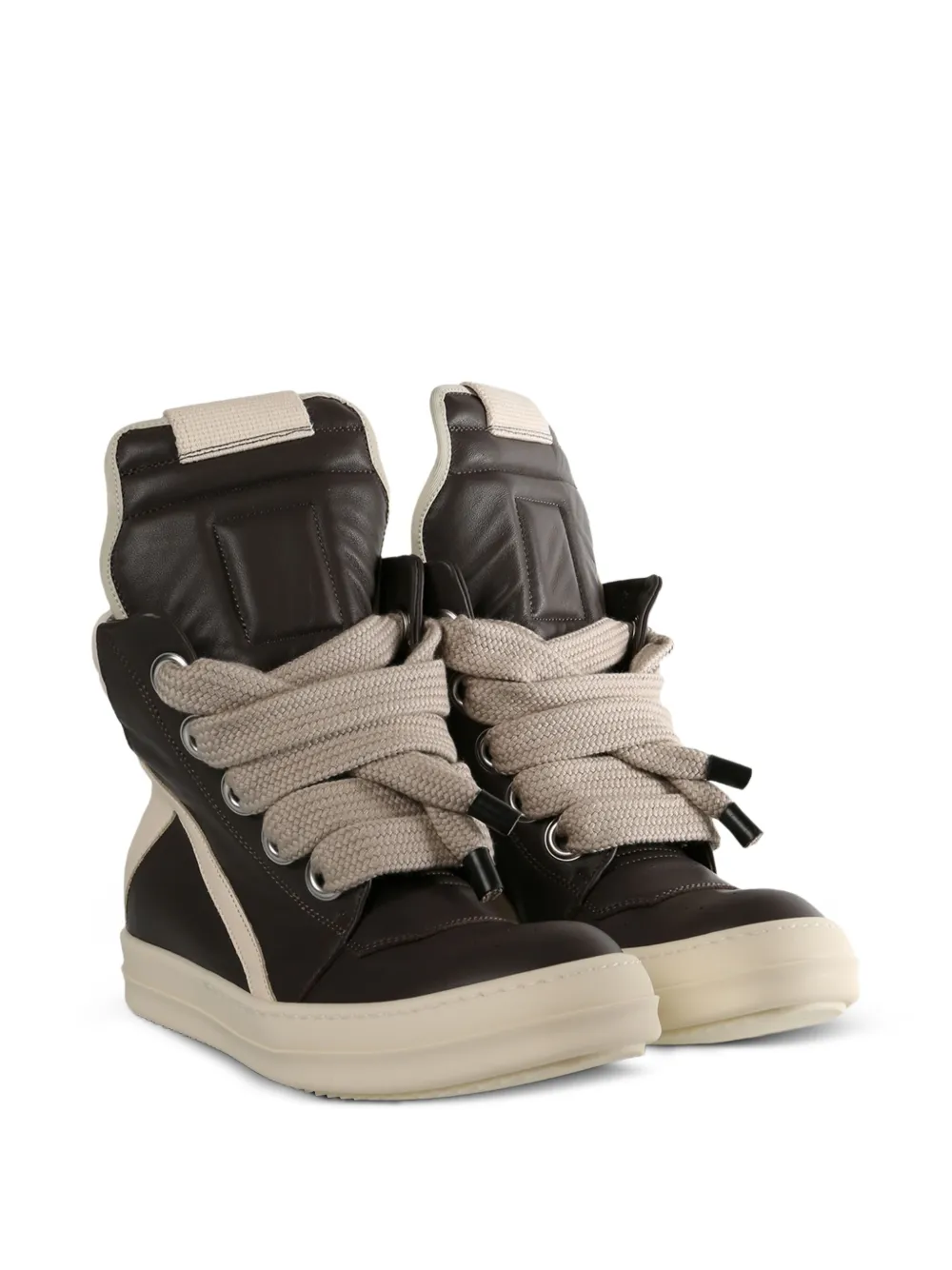 Rick Owens DRKSHDW leather high-top sneakers Black