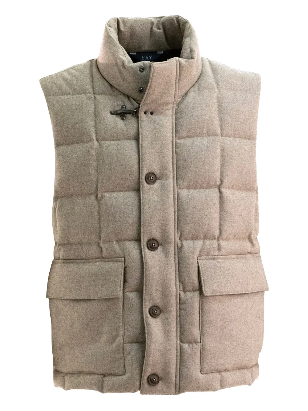 Fay quilted-pattern gilet | Neutrals | Image 1