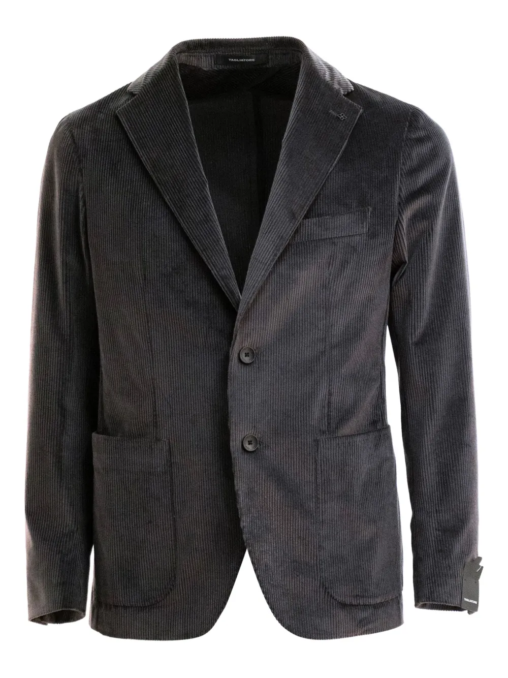 Tagliatore Single-breasted Corduroy Blazer In Black