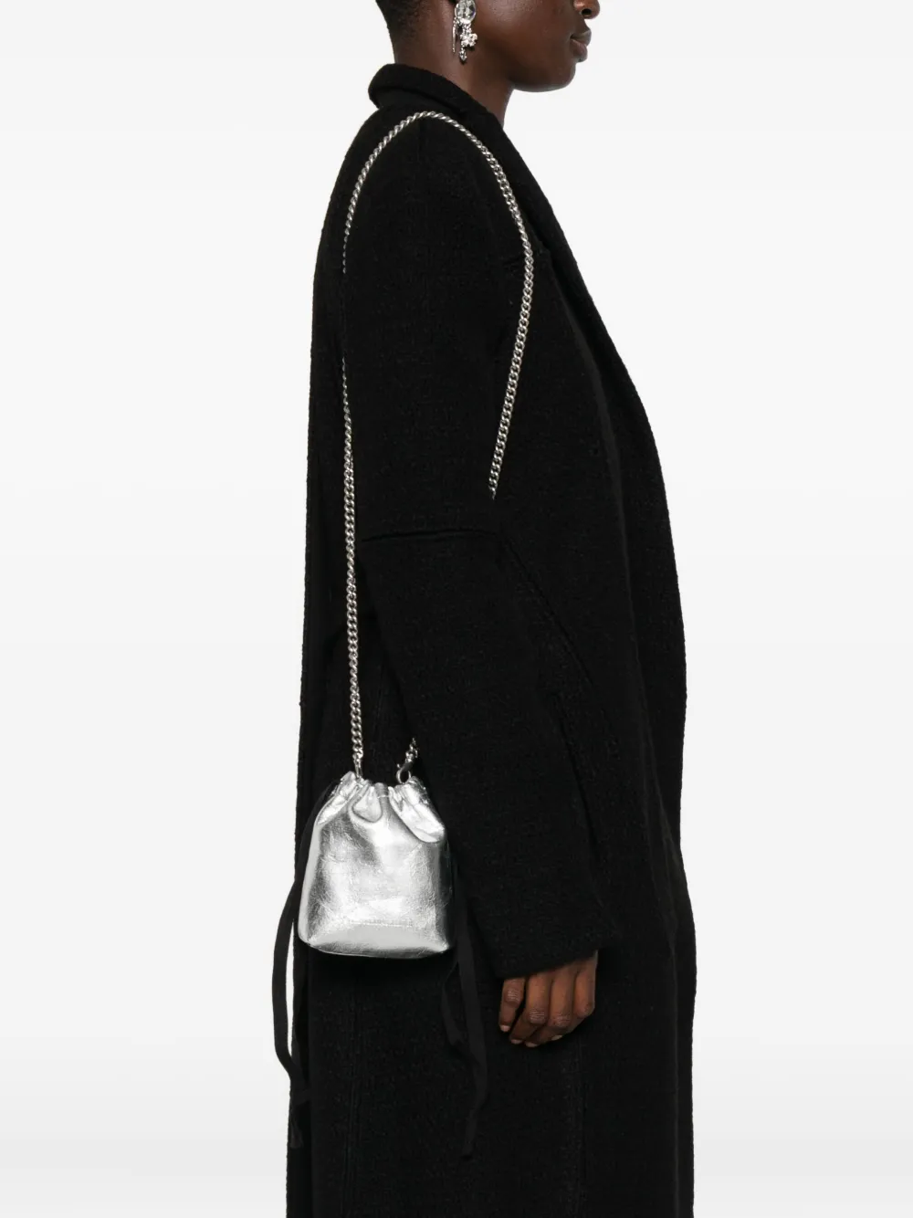 Ann Demeulemeester Gael kleine tas met trekkoord en ketting Grijs