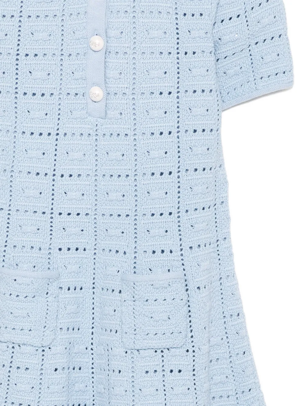 Self-Portrait Kids Gebreide jurk Blauw