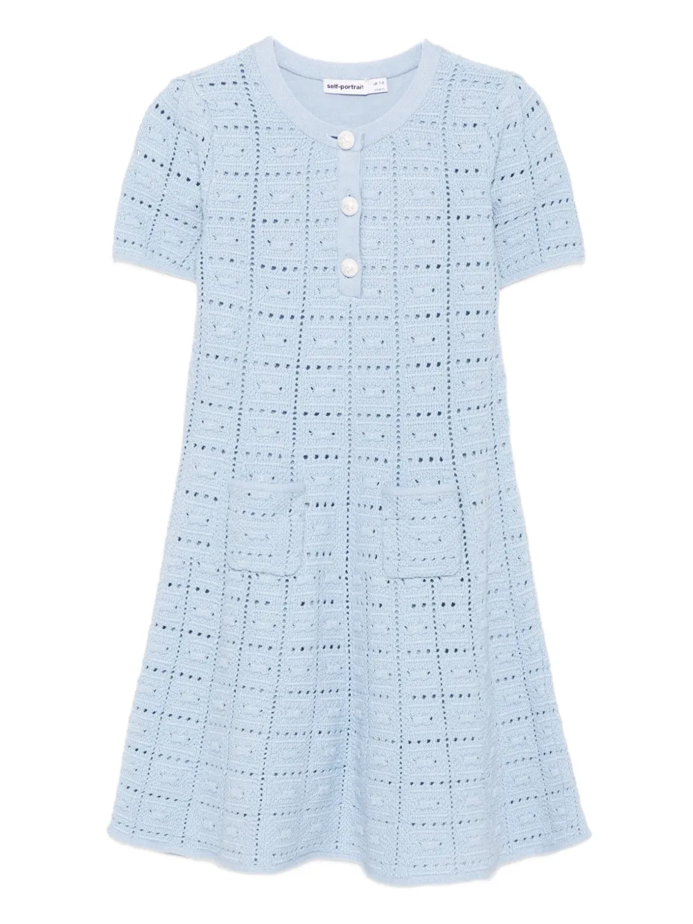 Self-Portrait Kids knitted dress | Blue | Image 1