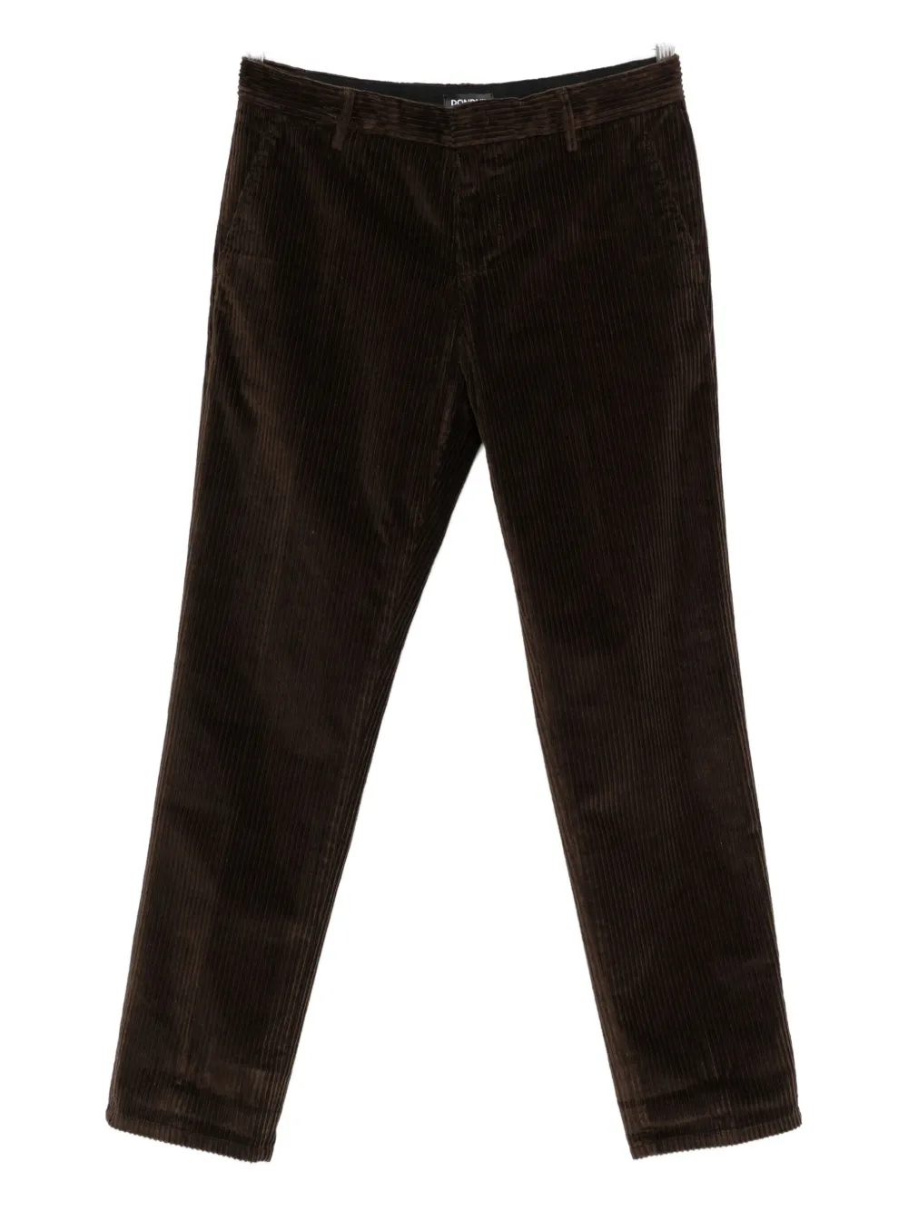 Dondup Corduroy Textured Brown Pants In Black