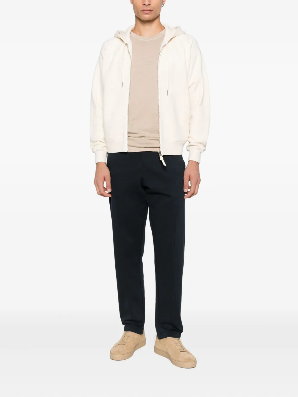 TOM FORD Hoodie met rits Beige