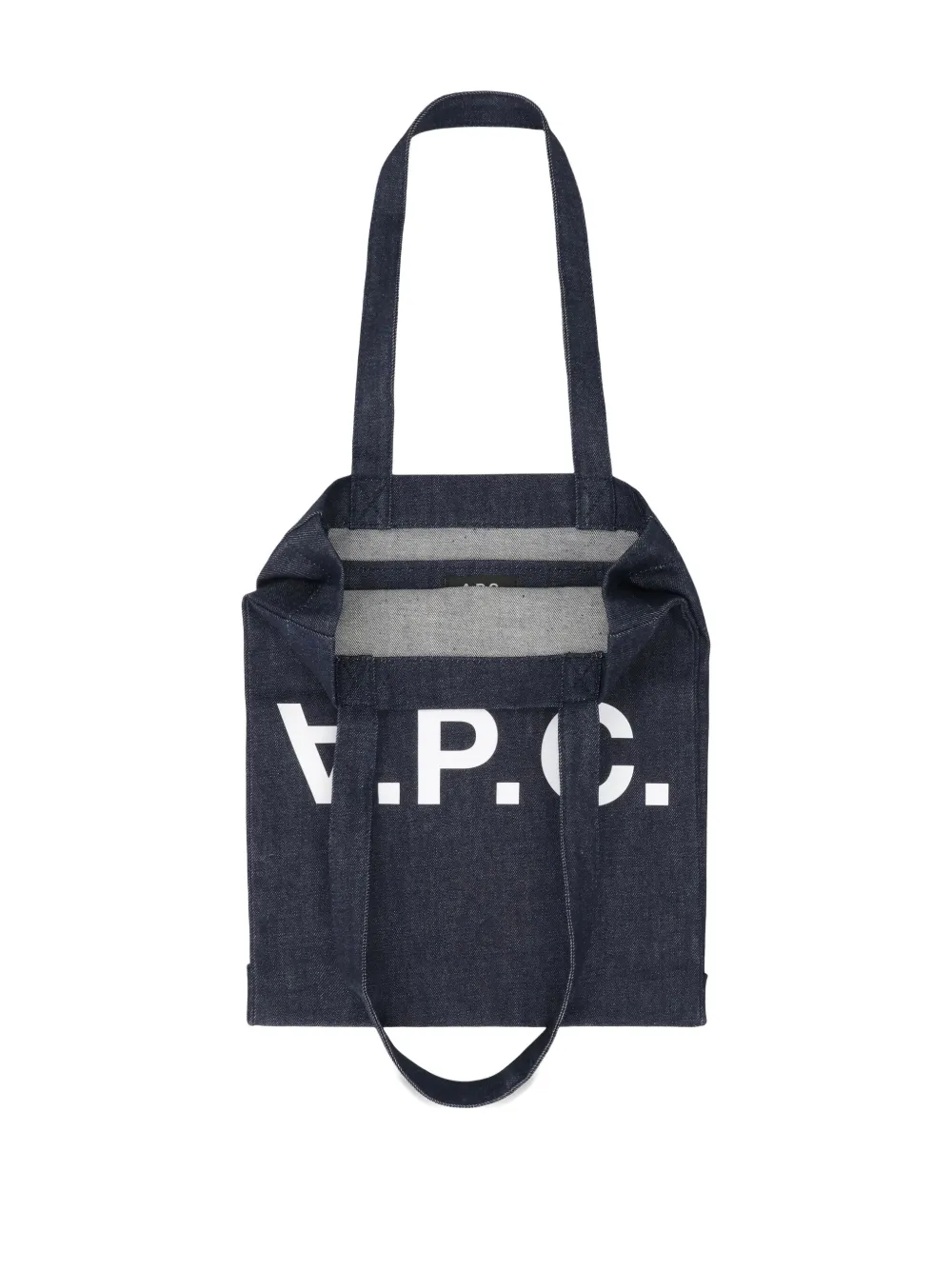 Apc Logo Laure Tote Bag In Blue