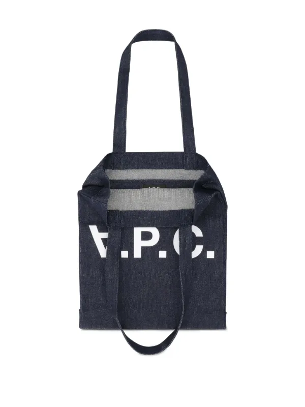 A.P.C. Logo Laure Tote Bag | Blue | FARFETCH PH