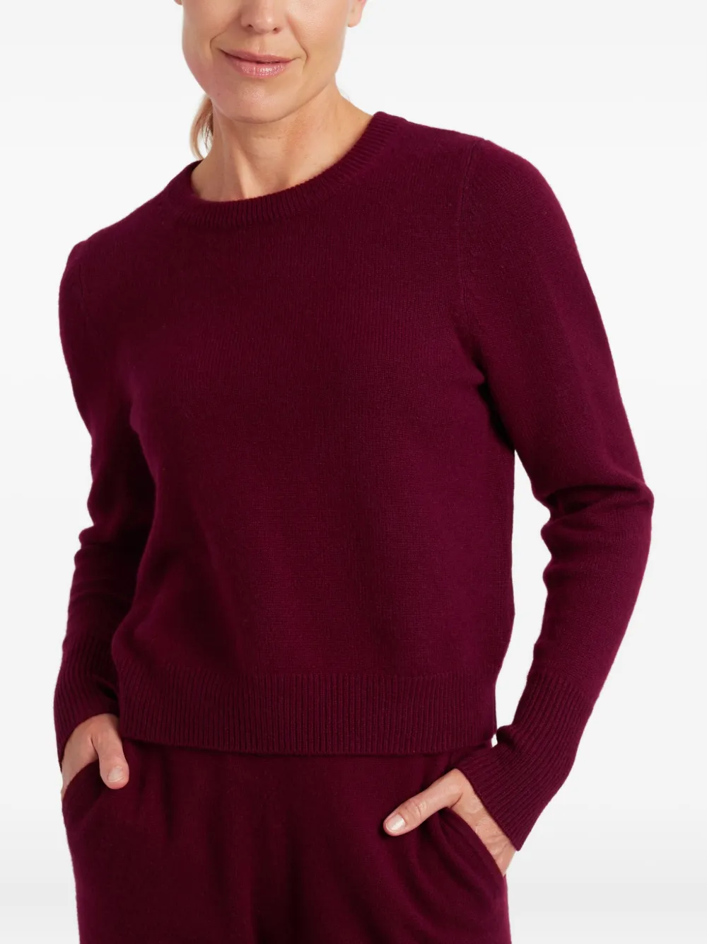 Chinti & Parker Kasjmier trui met ronde hals Rood