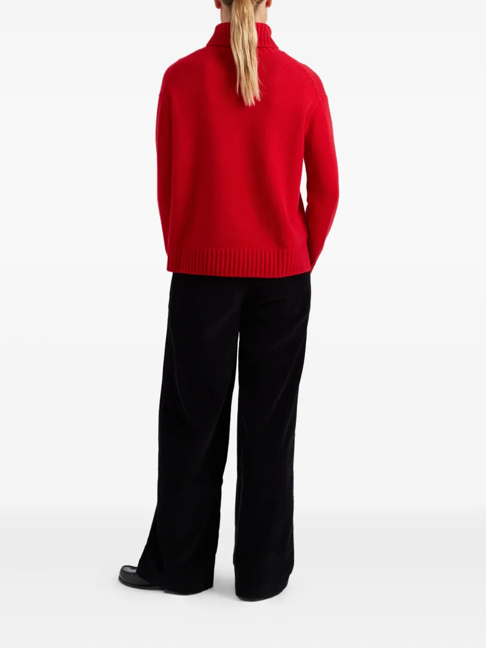 Chinti & Parker Pure Cashmere Relaxed Rollneck Sweater In Red