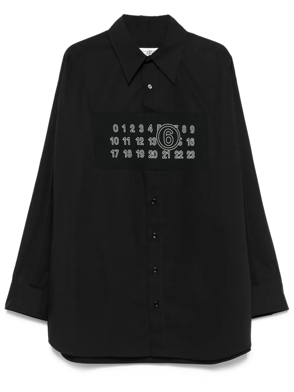 MM6 Maison Margiela ナンバープレート シャツ - ブラック MM6 Maison Margiela ナンバープレート シャツ - ブラック