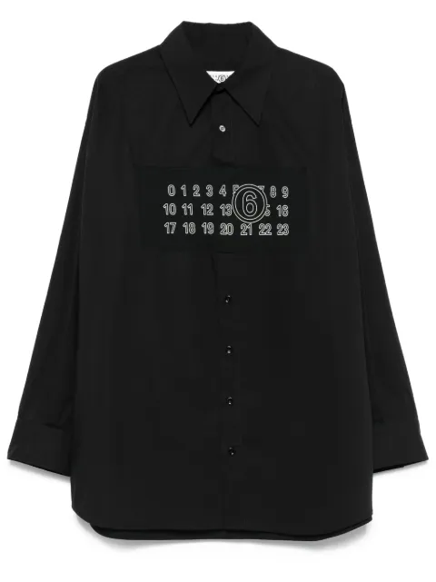 MM6 Maison Margiela camisa con placa de número
