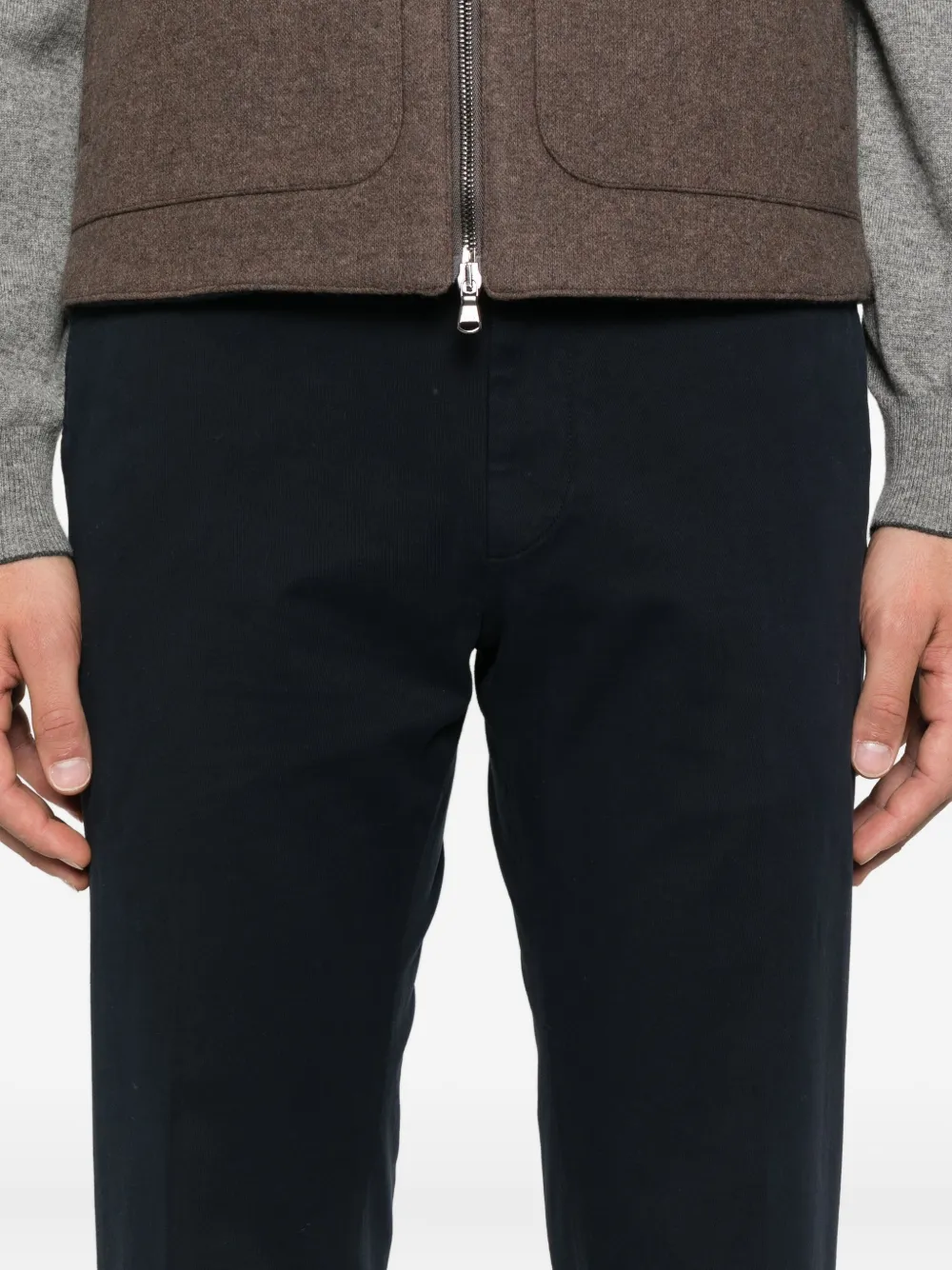 Zegna Broek met gerafelde afwerking en zijzak Blauw