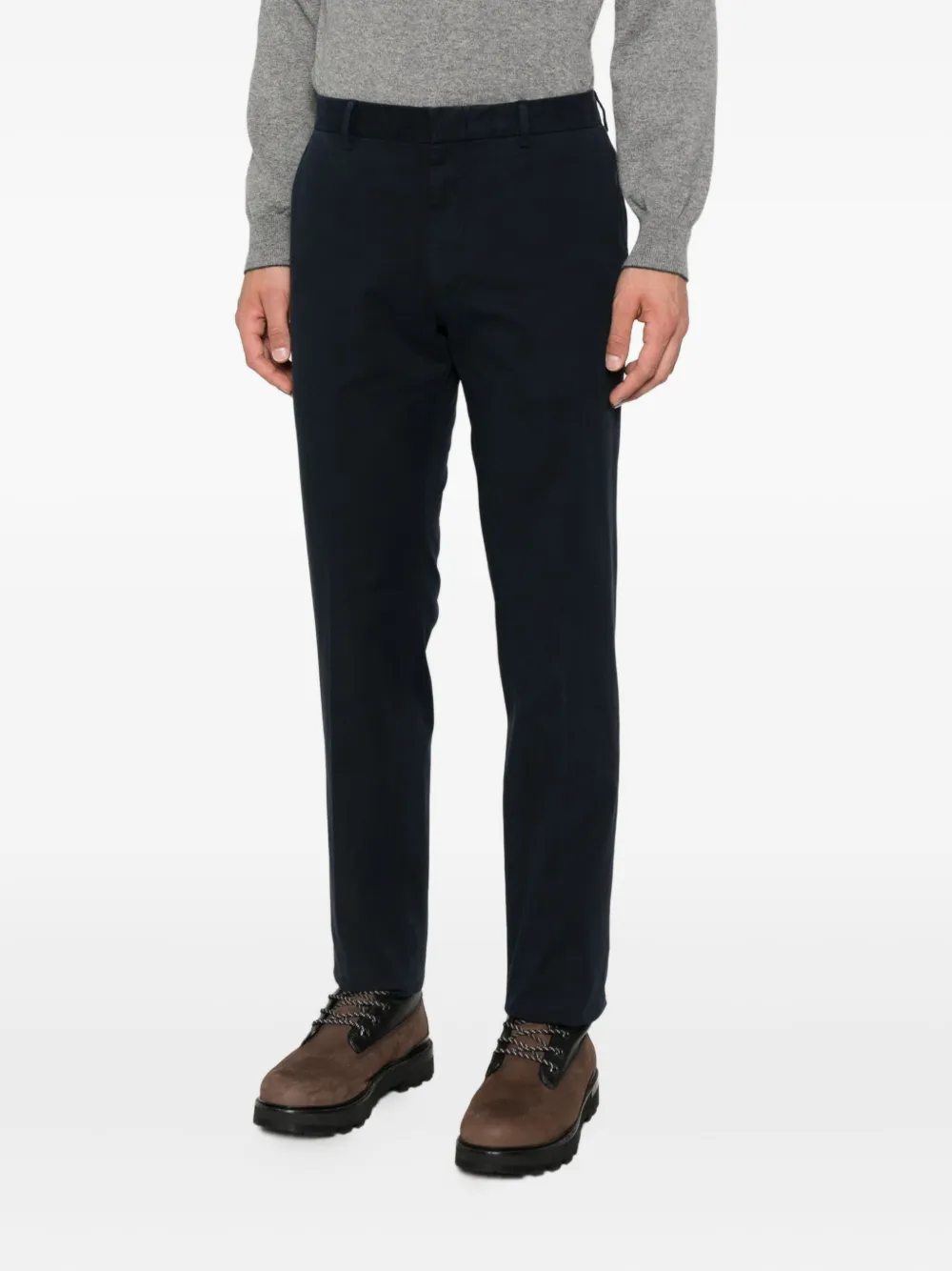 Zegna Broek met gerafelde afwerking en zijzak Blauw
