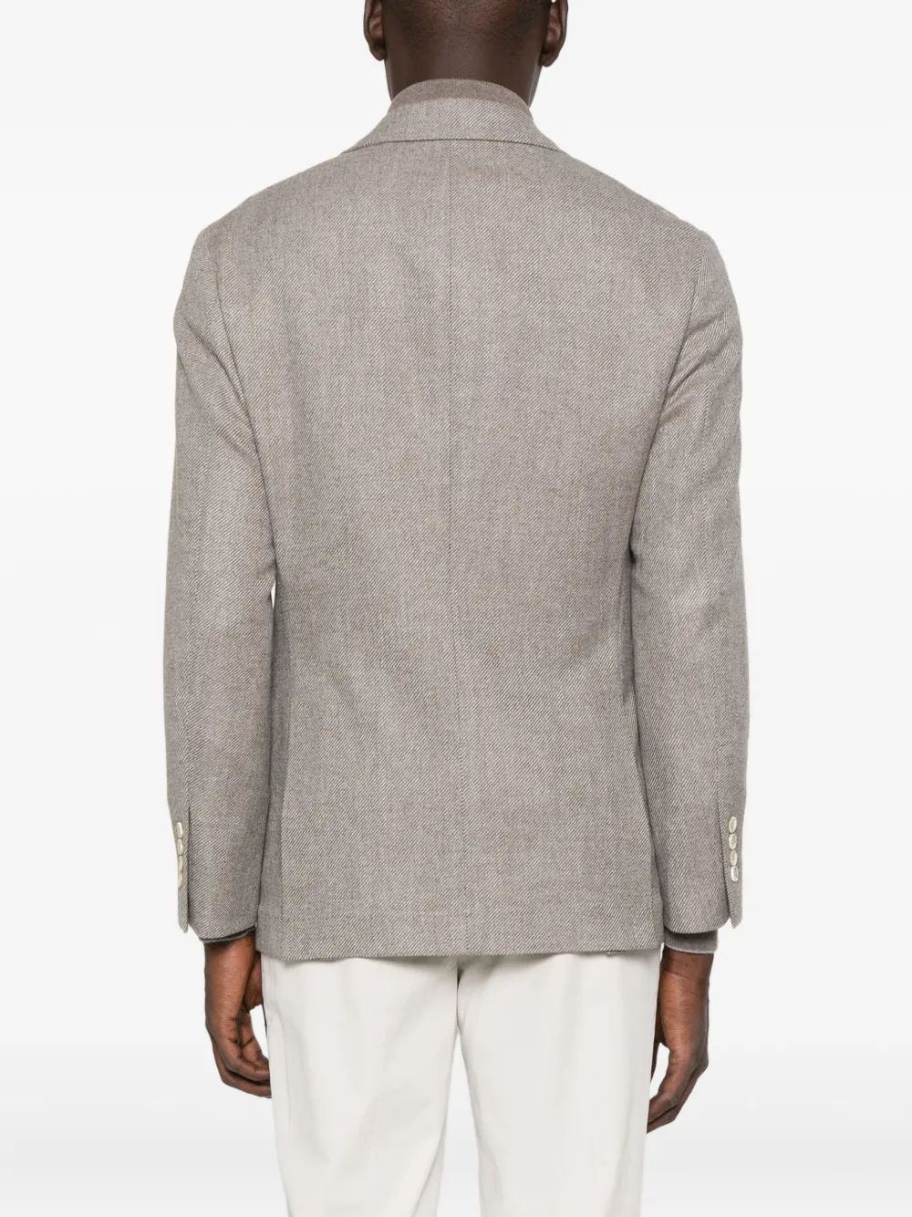 Brunello Cucinelli Three-button Wool Blazer In Neutral