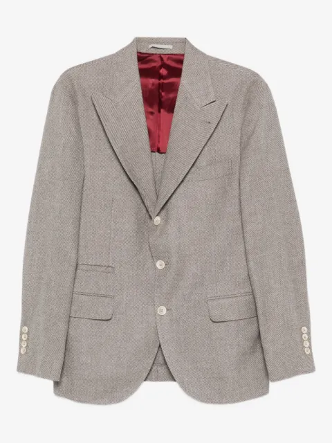 Brunello Cucinelli three-button wool blazer
