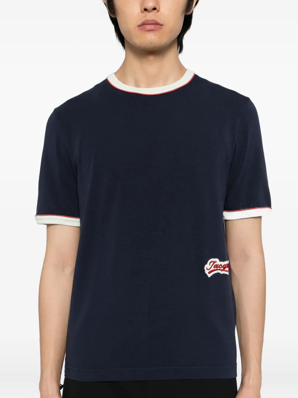 Jacquemus T-shirt met geborduurd logo Blauw