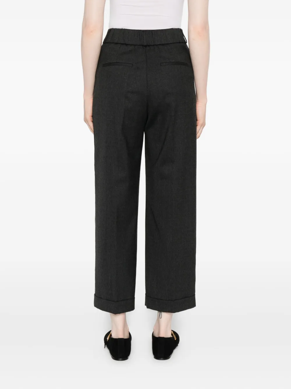 Peserico Broek met verfraaide cuffs Grijs