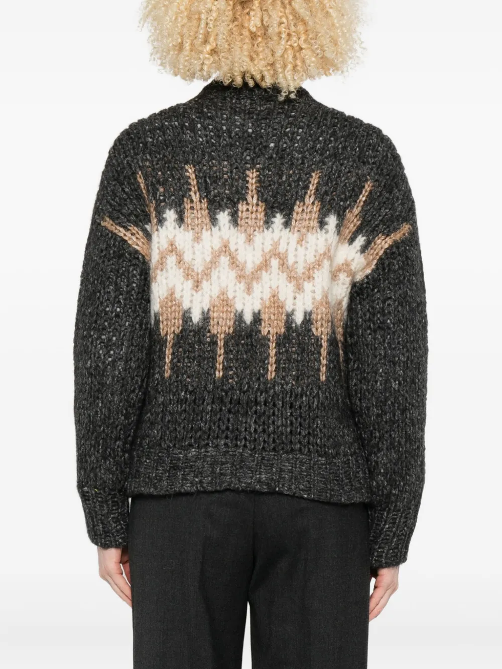 Peserico Gebreide trui met jacquard-patroon Grijs