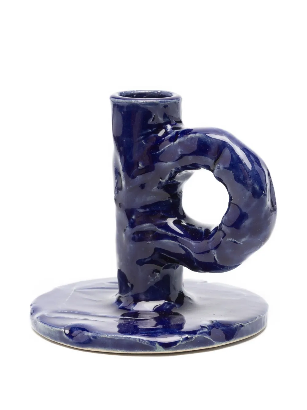 NIKO JUNE Kandelaar met ronde handgreep - Blauw