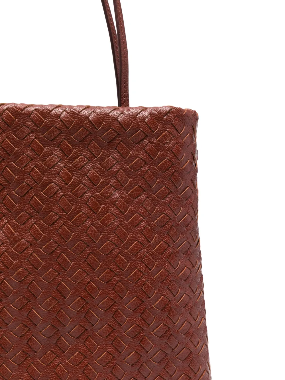 The Row Woven Sheepskin Tote Bag In Brown
