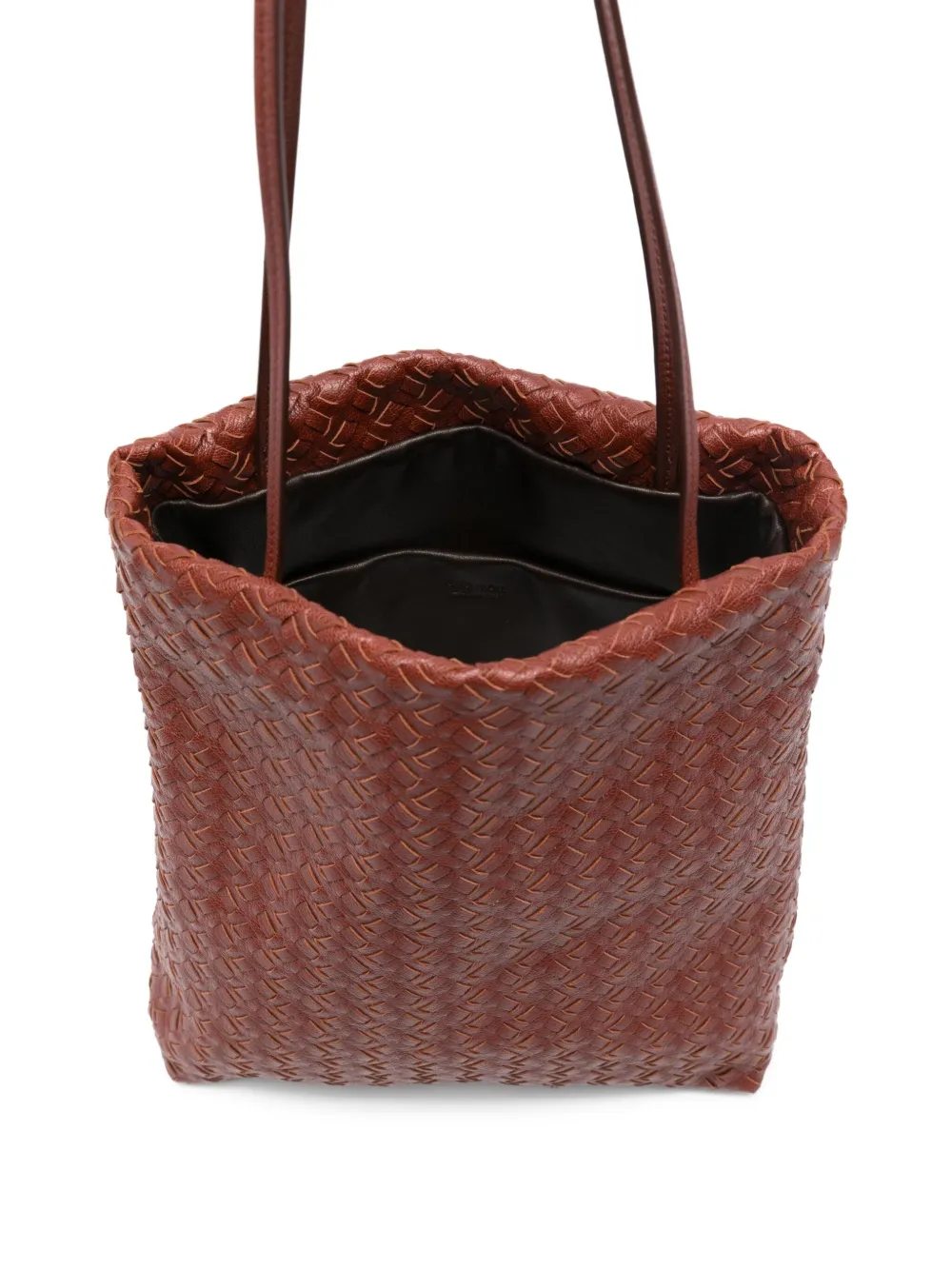 The Row Woven Sheepskin Tote Bag In Brown