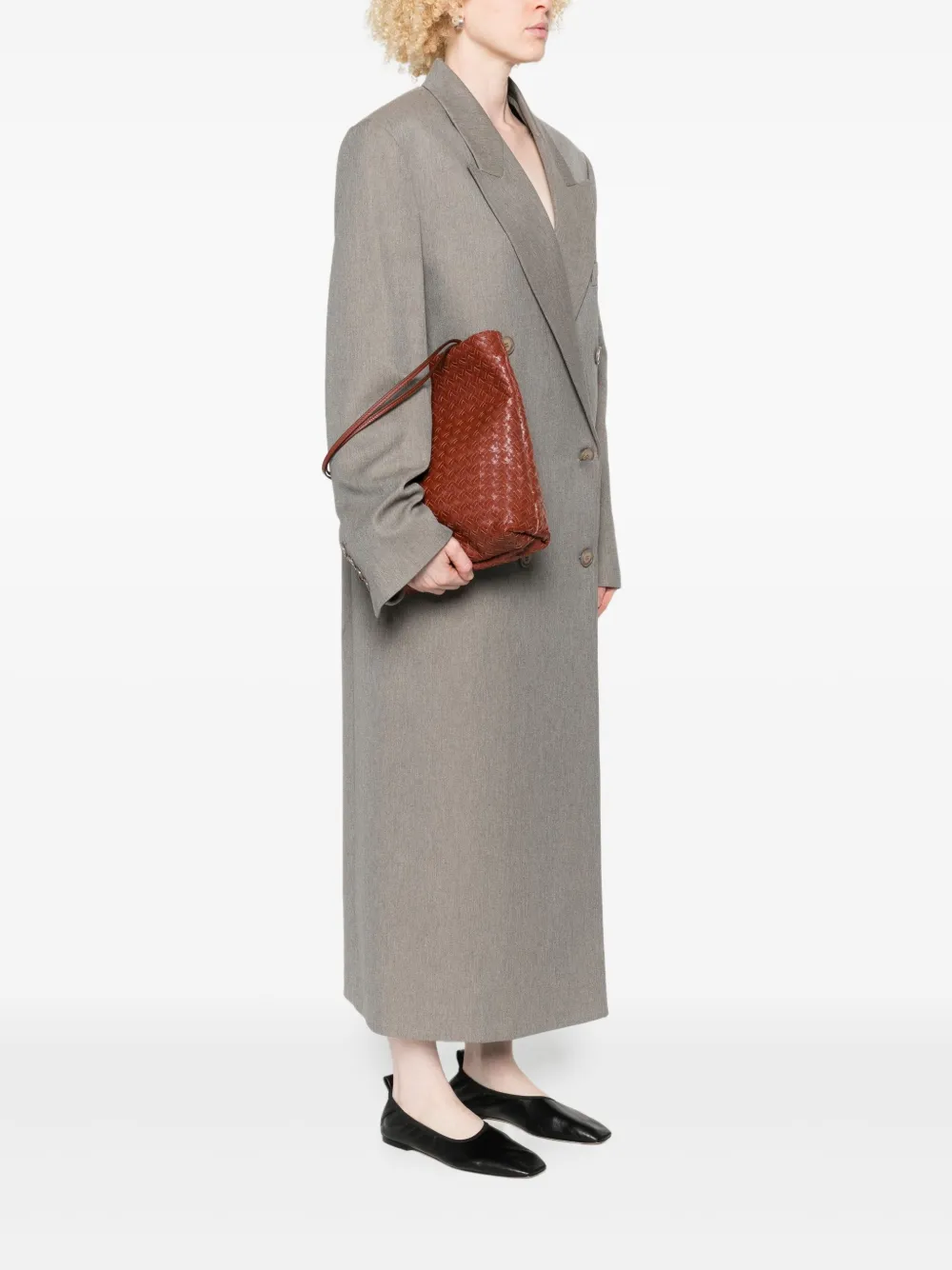 The Row Geweven lammy shopper - Bruin