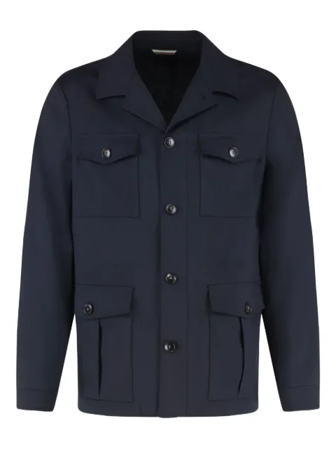 Canali veste boutonnée à poches à rabat