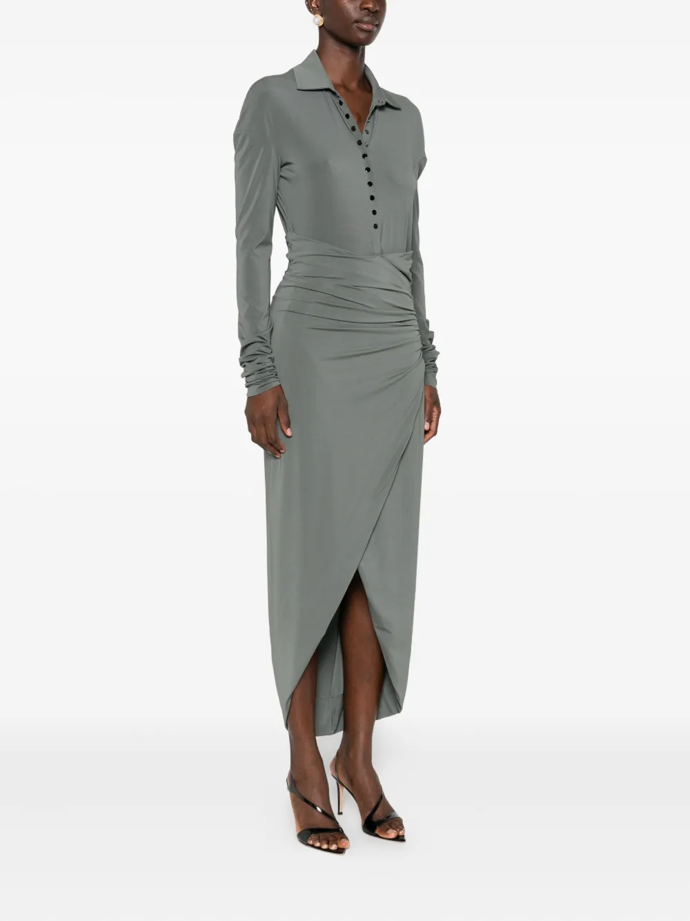 Alberta Ferretti Gedrapeerde jurk Grijs