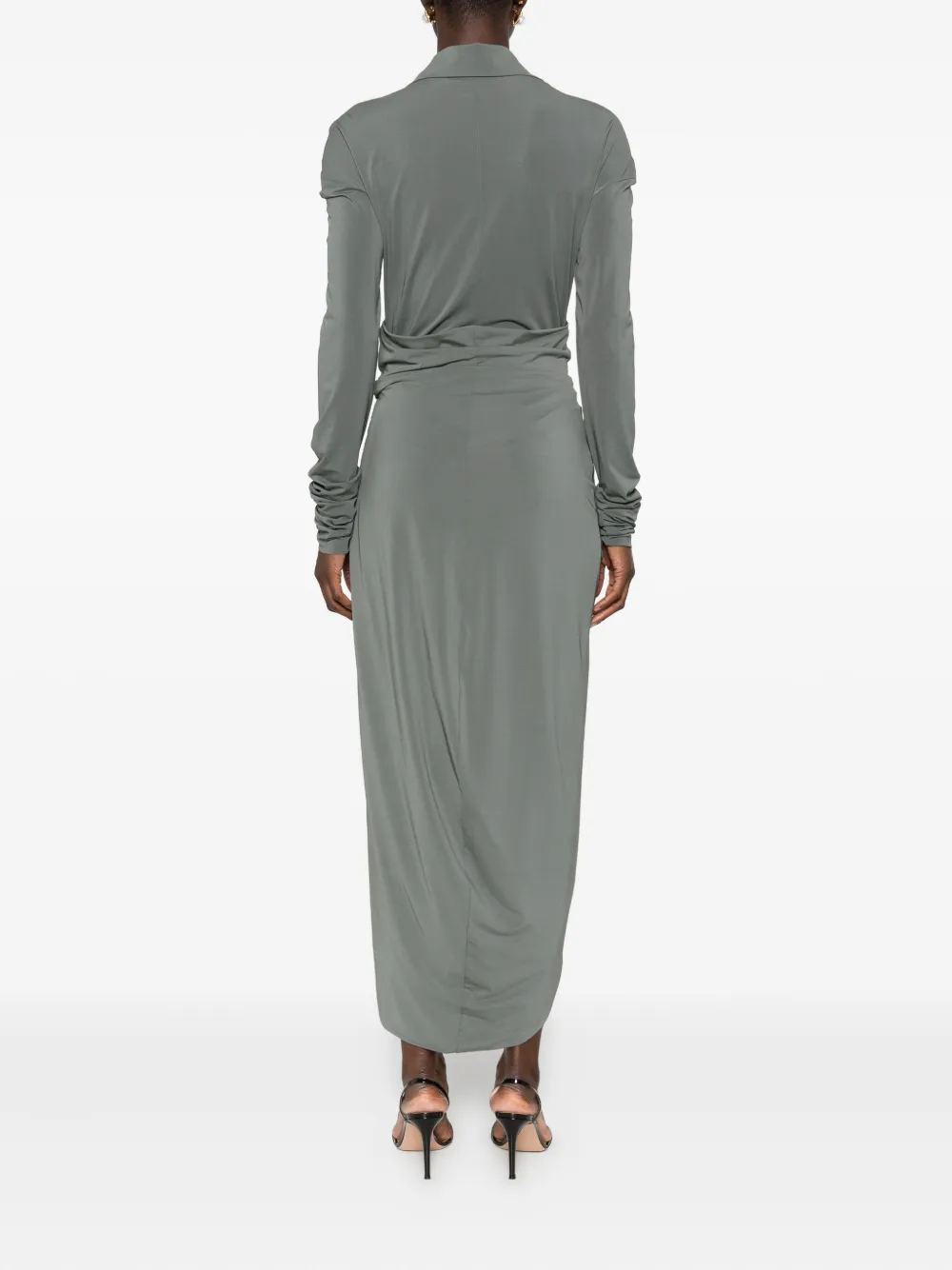 Alberta Ferretti Gedrapeerde jurk Grijs
