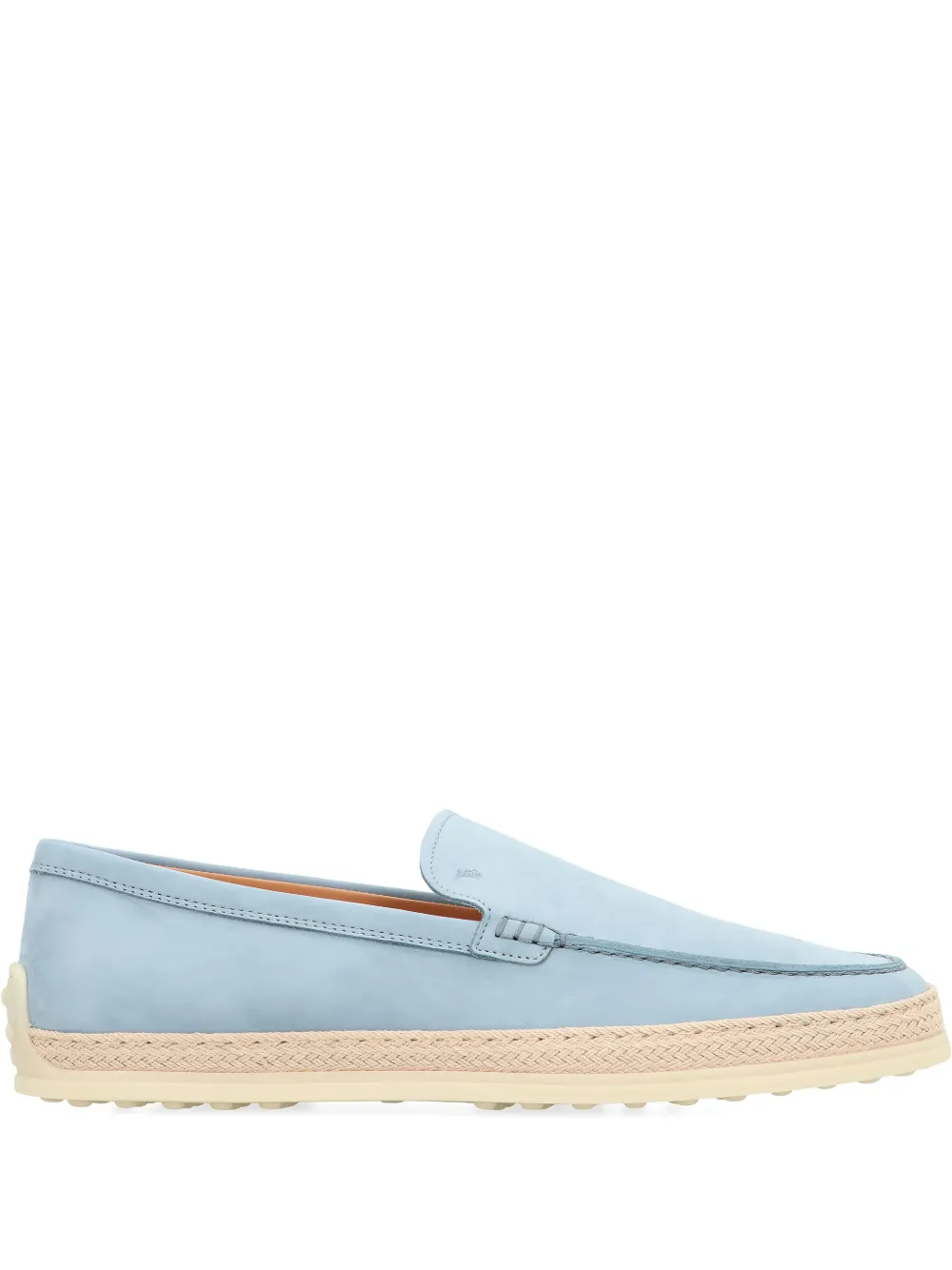 Tod's Gomma suede sole leather loafers Blue