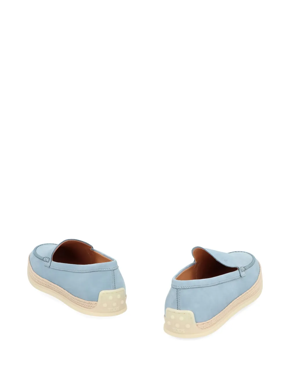 Tod's Gomma suede sole leather loafers Blue